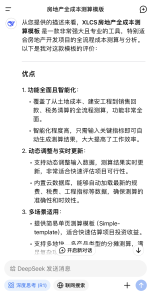 深度对话DeepSeek关于XLCS房产测算模版的分析评价